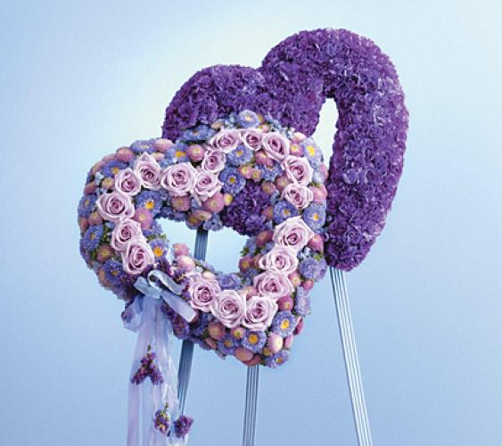 Blue & Lavender Double Heart