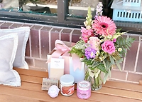 Pink Memorial Table with Candles