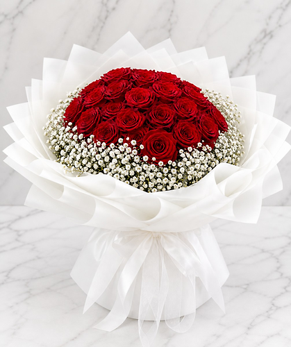 Romantic Three Dozen Roses Bouquet